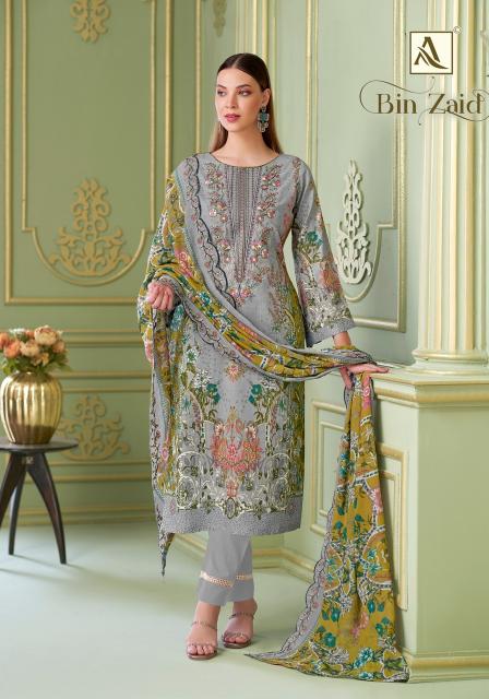 Alok suit bin zaid organdy cotton dress materials wholesale